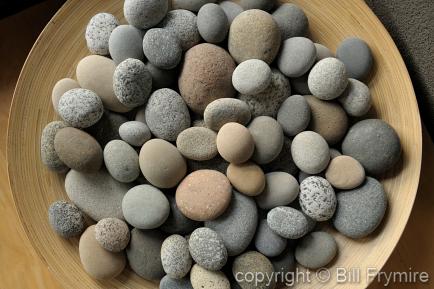 A collection of smooth round rocks