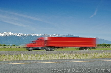 transport truck side view