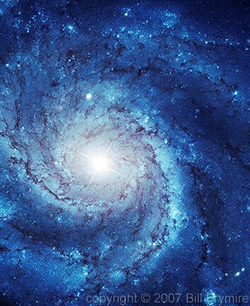 Spiral galaxy in star field