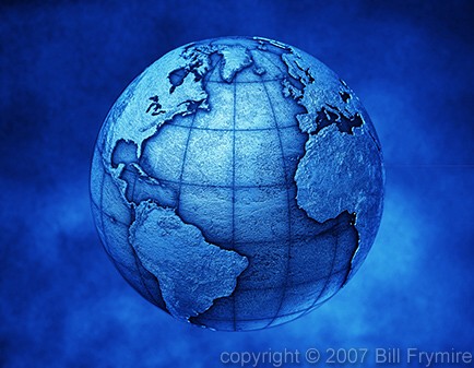 blue stone globe