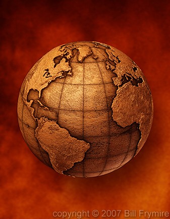 warm stone globe vertical