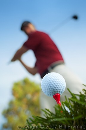 golfer hitting ball