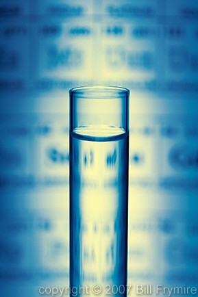 test tube with periodic table