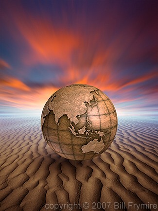 weathered earth on sand dune