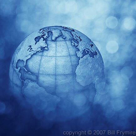 blue stone globe