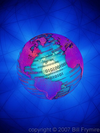 blue digital globe