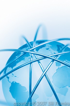 networked world wire globe