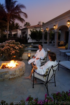 Couple Sitting Near Fire