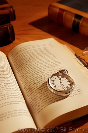 law books with watch