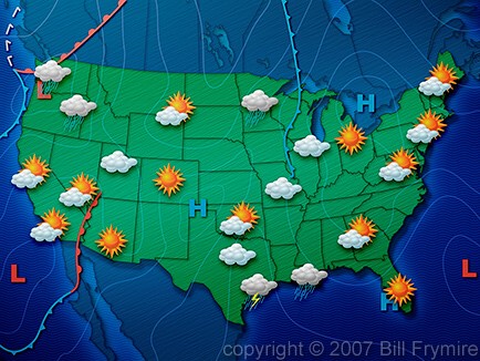 United States weather map