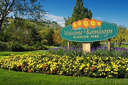 welcome sign Kamloops
