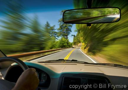 driver POV on highway