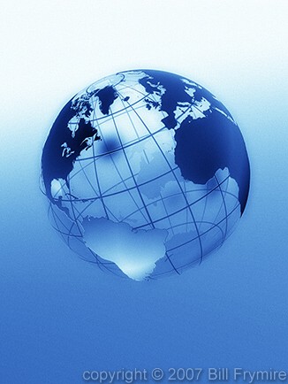 blue wire globe