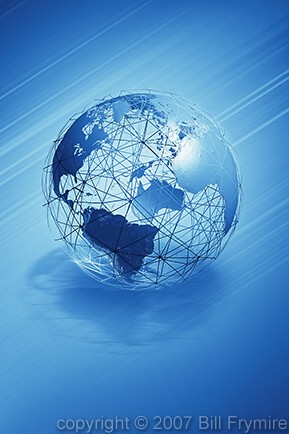 blue wire globe