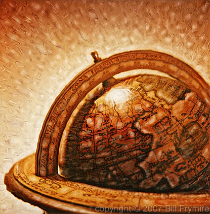 spinning world globe