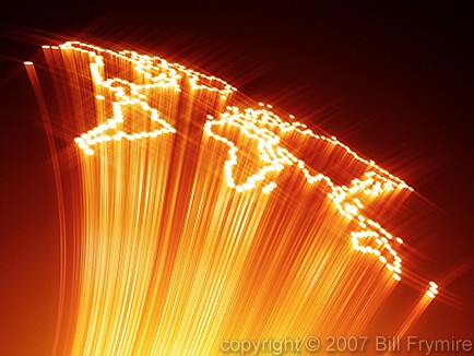 fiber optic world map