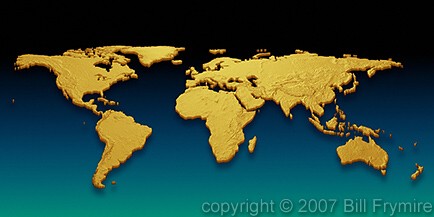 yellow world map