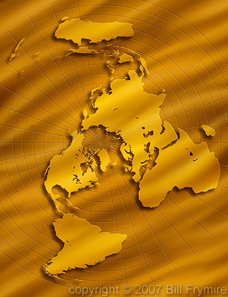 gold world map on gold