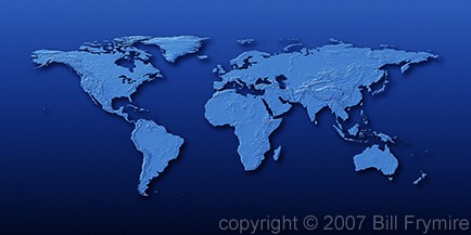 blue world map