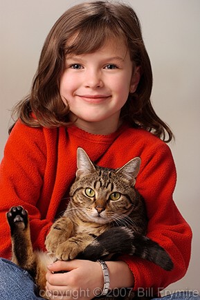 girl with cat