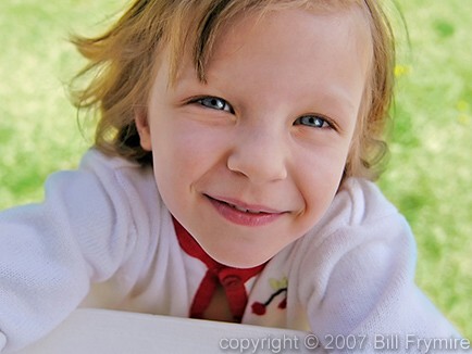 young girl smiling