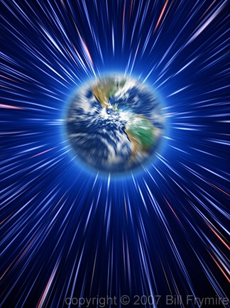 high speed earth from space
