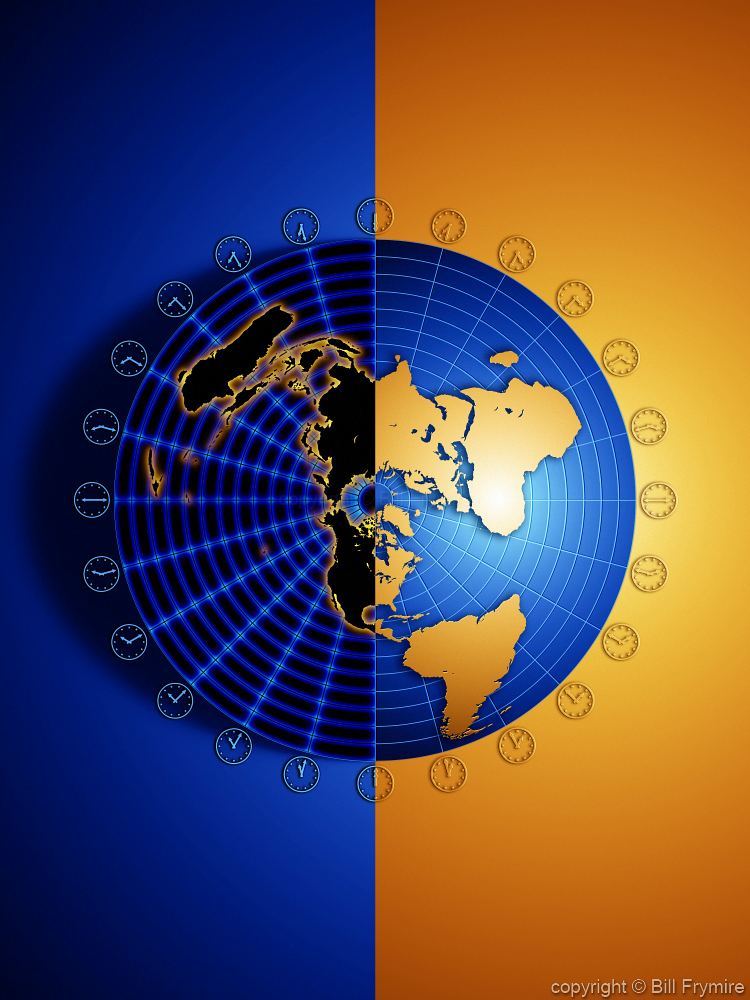 Globe With Time Zones