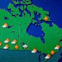 Weather map of Canada