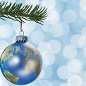 Earth Globe Christmas Ornament