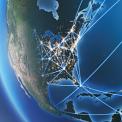 World globe North America population