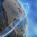 Metal globe with 
