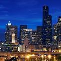 Seattle skyline at night 