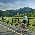 bike rider in summer near SunValley