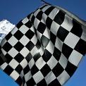 waving checkered race flag