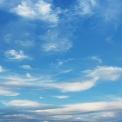 blue sky cirrus clouds sunset