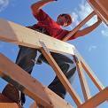 Construction worker with hammer