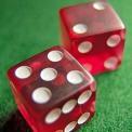 red dice with seven