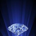 diamond in a beam of light