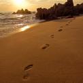 Footprints on Beach