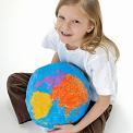 child holding world in lap