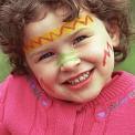Young girl with face paint