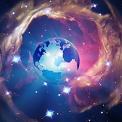 World globe in space