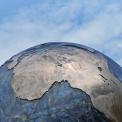 Metal globe showing Africa