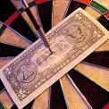 dart board on the money