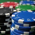 stacks of colored poker chips