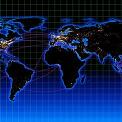 flat world population map