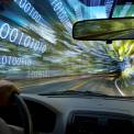 driver speeding through data tunnel