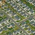 aerial view of suburban neighbourhood