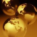 gold glass marble globes