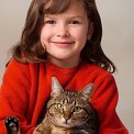 girl with cat